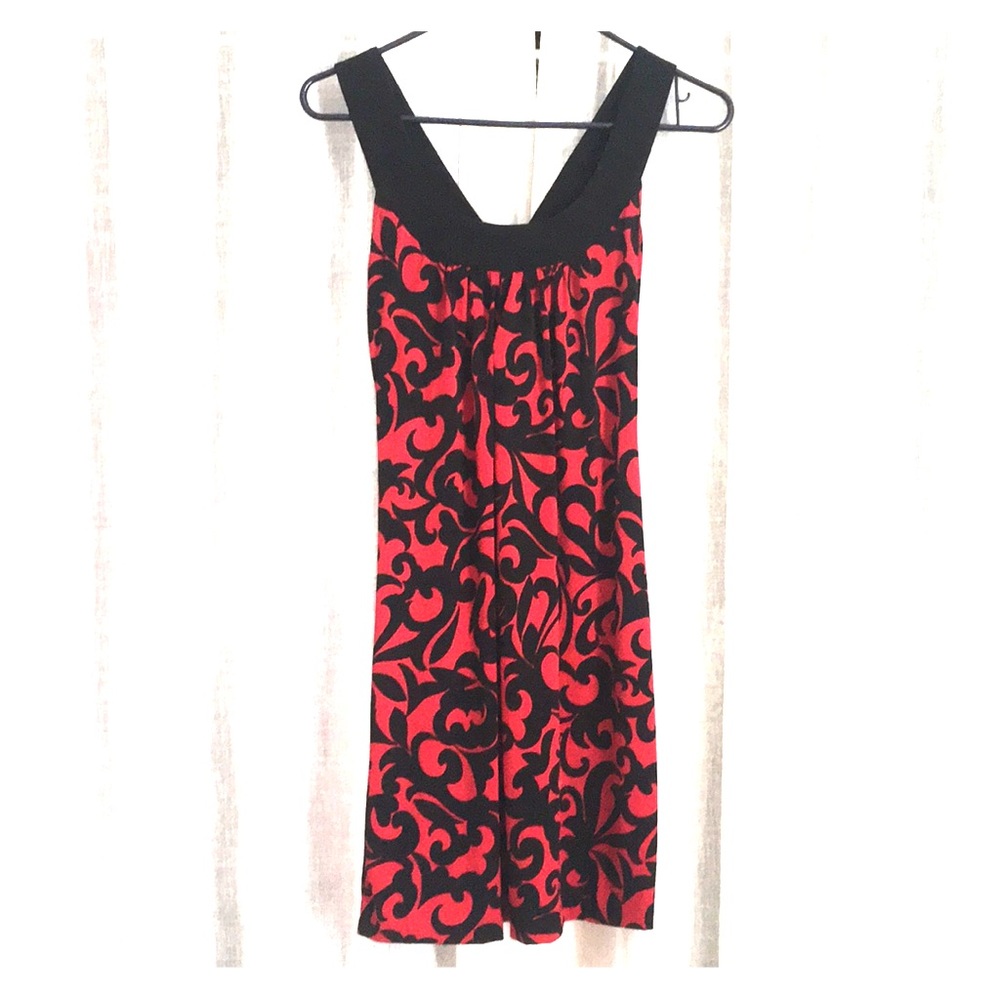 INC red black dress small